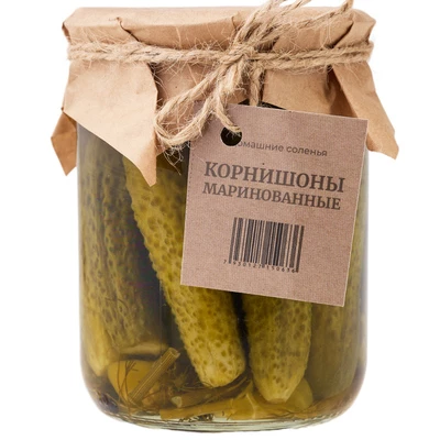 Огурцы корнишоны маринованные Кладовая радости 520г-0}