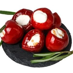 Перчики черри красные фаршированные сливочным сыром и трюфелем 200г