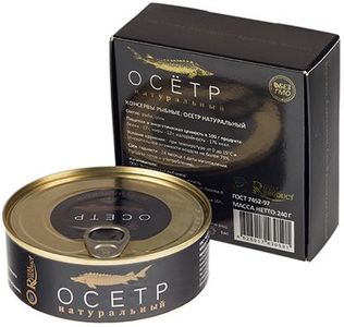 Осетр натуральный консервированный 240г