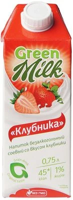 Молоко растительное соевое со вкусом клубники 750мл-0}