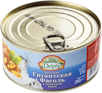 Фасоль гигантская печеная в томатном соусе Греция 280г-0}