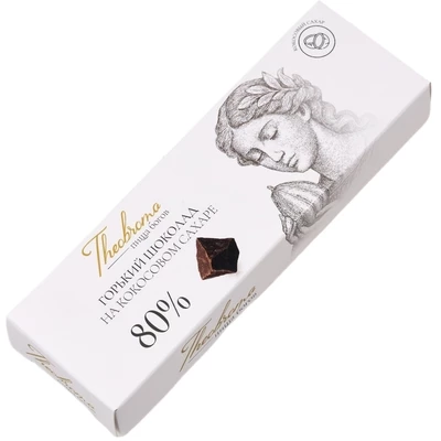 Шоколад горький 80% на кокосовом сахаре Пища богов 30г-0}