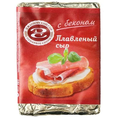 Сыр плавленый с беконом 50% жир. Джанкойский сыр 90г-0}