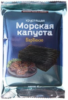 Морская капуста хрустящая Барбекю 5г-0}