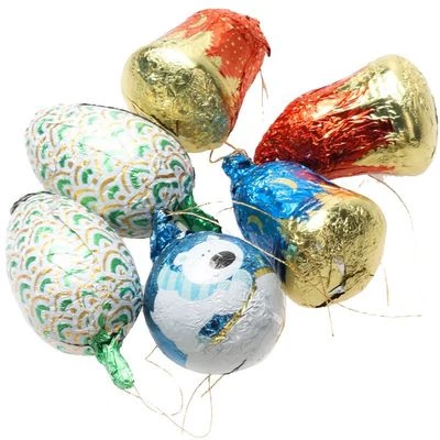 Ассорти елочных игрушек из молочного шоколада Jacquot Франция 75г-1}