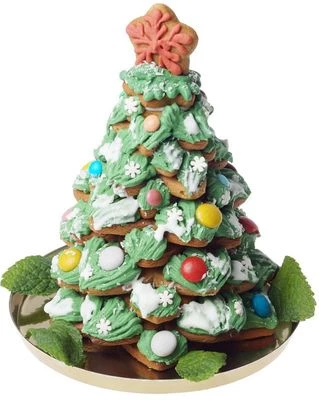 Елка пряничная зеленая средняя 450г-0}