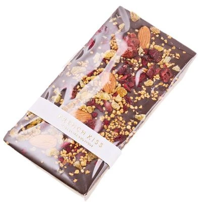 Шоколад горький с клюквой и миндалем 120г-1}