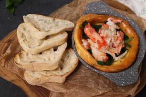 Омлет с камчатским крабом