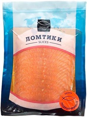 Лосось холодного копчения без кожи нарезка ~600г - купить в Москве по ...
