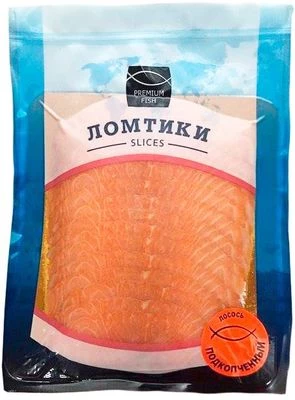 Лосось холодного копчения без кожи нарезка ~600г-1}