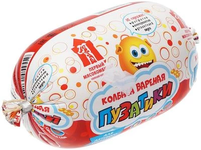 Колбаса Пузатики вареная охлажденная для питания детей старше 3-х лет 400г-1}