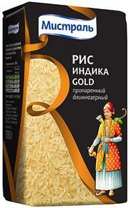 Рис Индика пропаренный Gold 1 кг