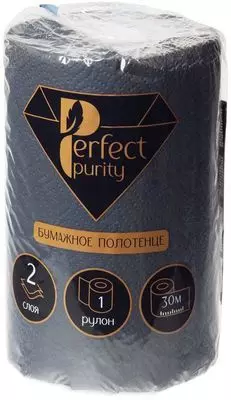 Бумажные полотенца Perfect Purity черные с перфорацией 1шт - купить в ...