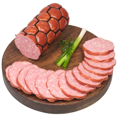 Колбаса варено-копченая Сервелат Мясной Деликатеска ~500г-0}