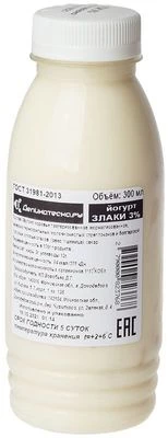 Йогурт со злаками 3% жир. фермерский натуральный состав Деликатеска 5 суток 300мл-1}