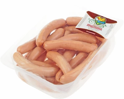 Сосиски из индейки Индолина 500г-1}