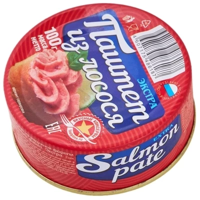 Паштет из лосося экстра Вкусные консервы 100г-1}