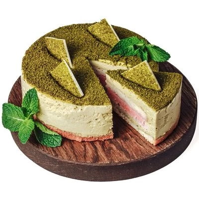 Торт Муссовый клубника с матчей Деликатеска 380г-1}