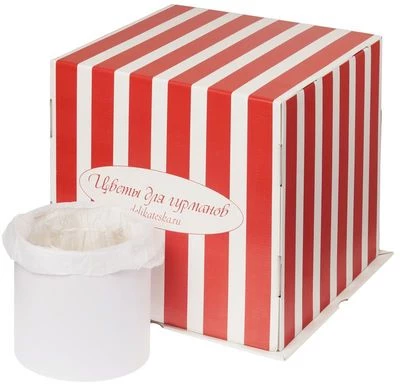 Шляпная коробка белая маленькая-0}