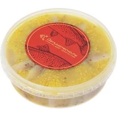 Сельдь тихоокеанская соленая в горчичной заливке филе-кусочки 280г