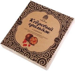Конфеты кедровый грильяж с клюквой 120г