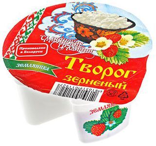 Творог зерненый земляника 5% жир., 140г