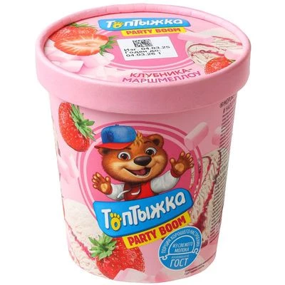 Мороженое Клубника-маршмеллоу Топтыжка 300г-0}