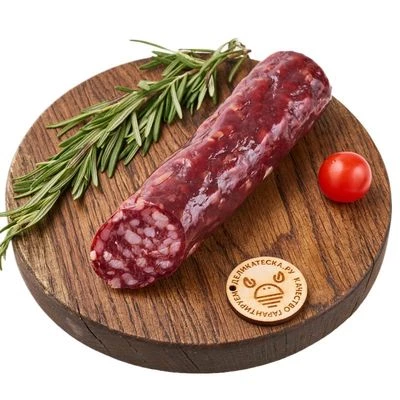 Колбаса сырокопченая Брауншвейгская Деликатеска ~200г-1}