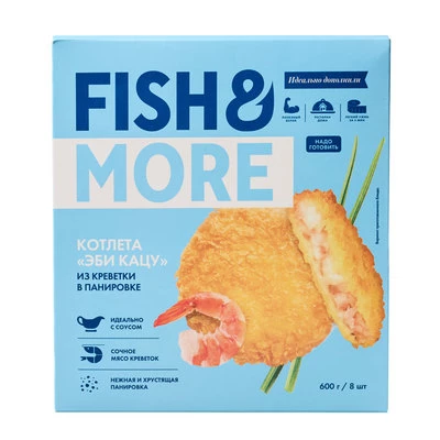 Креветочные котлеты Эби Кацу в панировке Fish&More 600г-0}