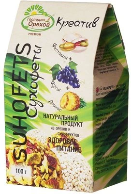 Сухофеты Креатив конфеты из орехов и сухофруктов 100г-1}