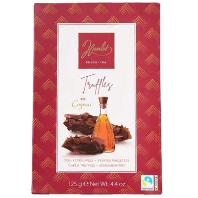 Конфеты Трюфели из темного шоколада с коньяком Cognac Hamlet Бельгия 125г-0}