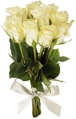 Букет белых роз Гратено ~40см 9шт