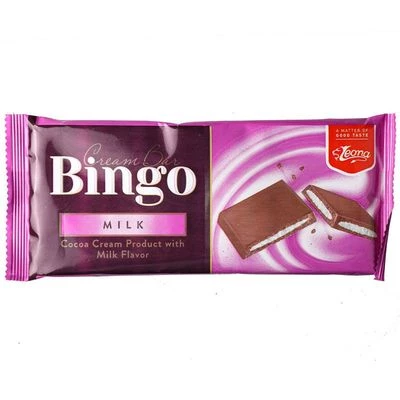 Шоколадная плитка с начинкой со вкусом молока Bingo Северная Македония 90г-0}