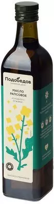 Масло рапсовое Подобедов нерафинированное высокоолеиновое холодного ...