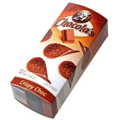 Хрустящие чипсы 24 Chocola`s из молочного шоколада Бельгия 80г-1}