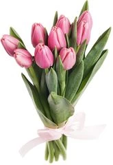 Букет тюльпанов розовых 9шт