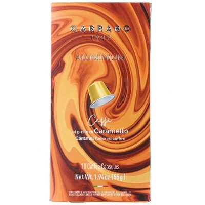 Кофе молотый в капсулах Carraro Caramel Италия 52г -0}