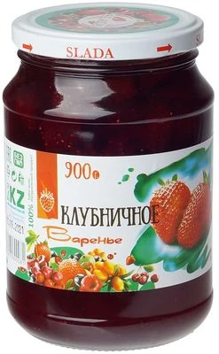 Варенье Клубничное Слада без ГМО 100% натуральное 900г-0}