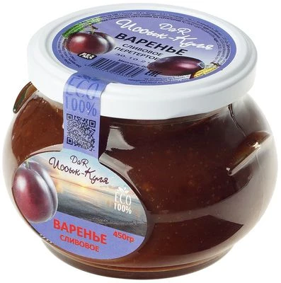 Варенье Сливовое перетертое Эко 100% 450г -0}
