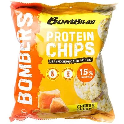Чипсы цельнозерновые протеиновые со вкусом Нежного сыра 50г-0}