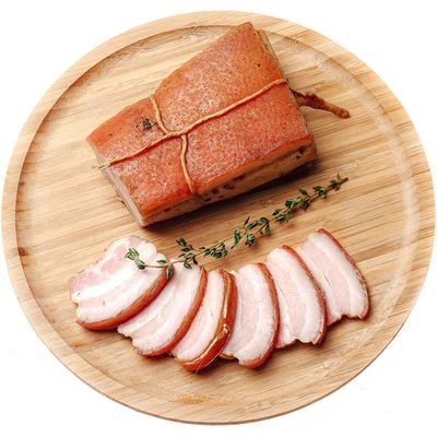 Грудинка варено-копченая Люкс Деликатеска ~400г-0}