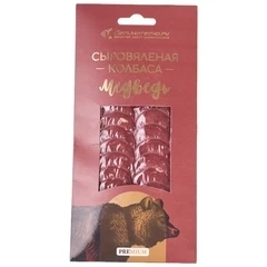 Колбаса из медведя нарезка сыровяленая 75г