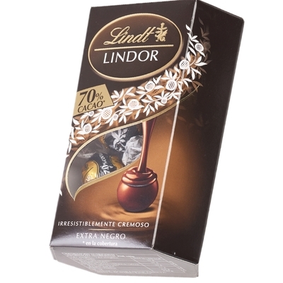 Набор конфет с начинкой в горьком шоколаде Lindor 70% какао 200г-1}