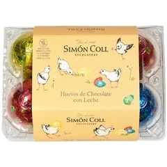 Шоколадные яйца Simon Coll из молочного шоколада Испания 150г