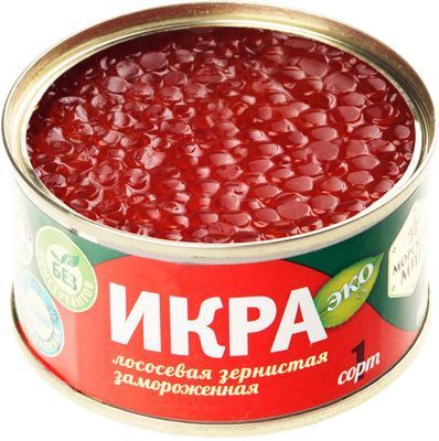 Купить Икра красная БЕЗ КОНСЕРВАНТОВ 140г в Москве с доставкой на дом