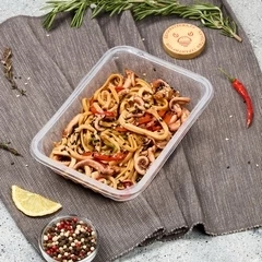 Лапша Удон с овощами и морепродуктами от Шефа 250гр.