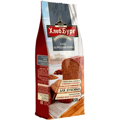 Мучная смесь ХлебБург Хлеб Бородинский 450г-0}