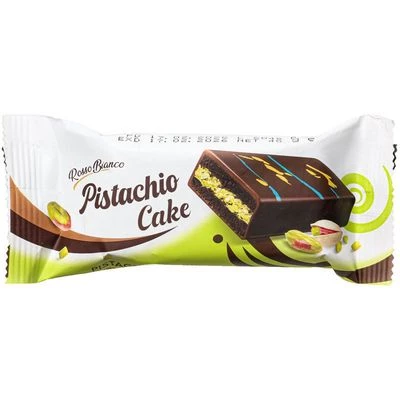 Шоколадный кекс в шоколадной глазури с фисташковой начинкой Турции 40г-0}