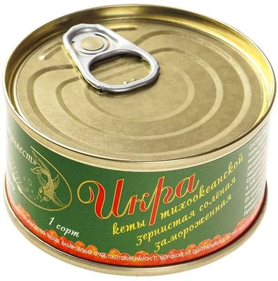 Икра красная кеты охотской без консервантов замороженная 130г-0}