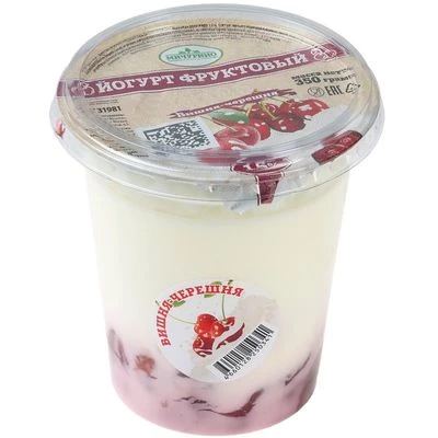 Йогурт фруктовый Вишня-черешня 1.5% жир. Мичурино молоко 350г-0}